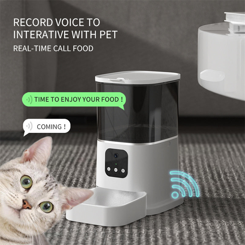 Pet Automatic Feeder Large Capacity Smart Voice Recorder APP Control Timer Feeding Cat Dog Food Dispenser With WiFi Pet Bowl - 𝓢𝓱𝓸𝓹𝓵𝓮𝓬𝔂