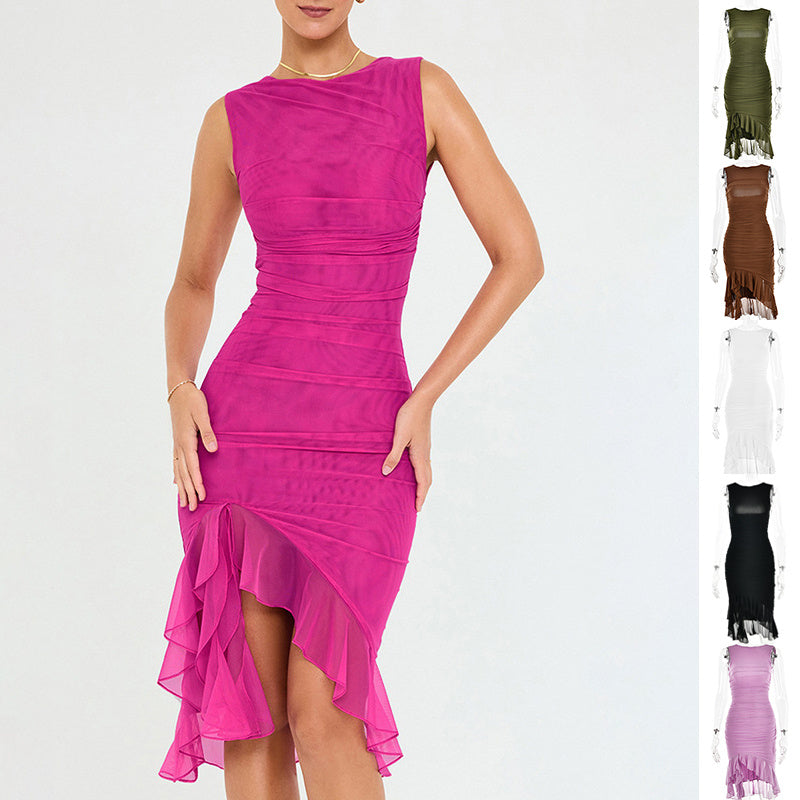 Summer Slim Skinny Sleeveless Dress For Women Fashion Party Club Dresses - 𝓢𝓱𝓸𝓹𝓵𝓮𝓬𝔂