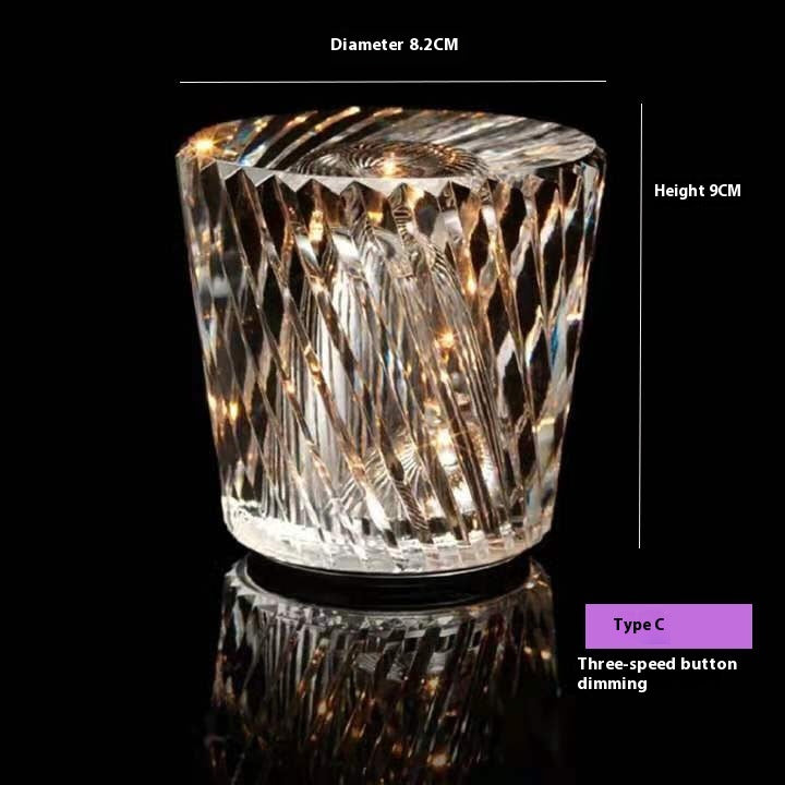 Crystal Charging Lamp Bar Restaurant And Cafe Ambience Light - 𝓢𝓱𝓸𝓹𝓵𝓮𝓬𝔂