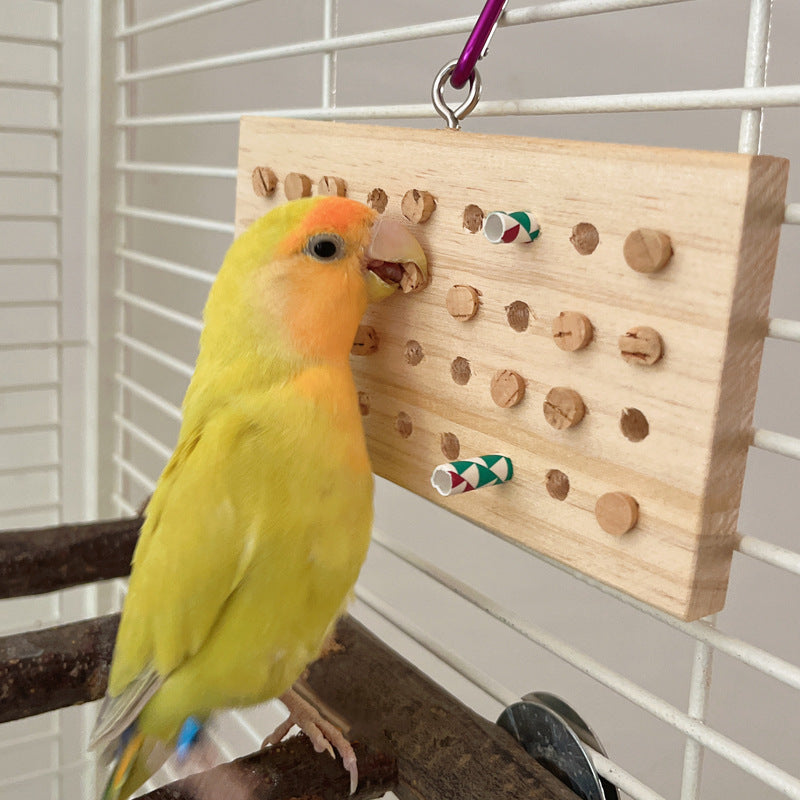 Parrot Toys Training Decompression Hanging Solid Wood Keyboard Toy - 𝓢𝓱𝓸𝓹𝓵𝓮𝓬𝔂