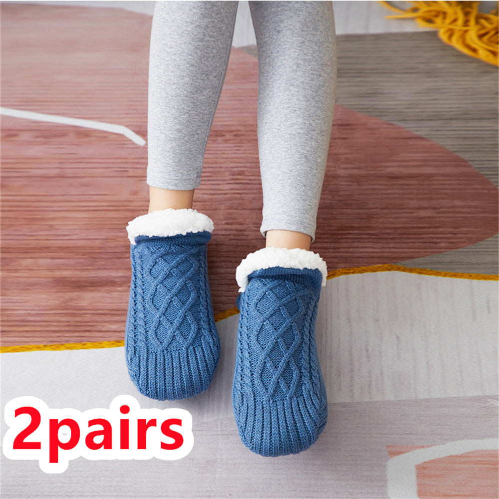 Winter Woolen Socks Women Thicken Warm Home Bedroom Socks Slippers Men Non-slip Foot Warmer Snow Socks Calcetines Mujer - 𝓢𝓱𝓸𝓹𝓵𝓮𝓬𝔂