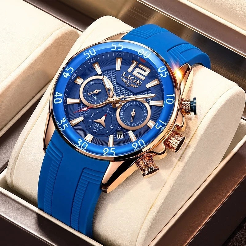 Quartz Men's Waterproof Watch Multi-function - 𝓢𝓱𝓸𝓹𝓵𝓮𝓬𝔂
