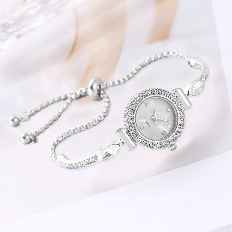 Diamond Dial Decorative Pull-out Bracelet Watch - 𝓢𝓱𝓸𝓹𝓵𝓮𝓬𝔂