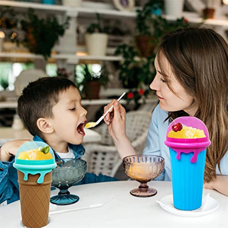 500ml Large Capacity Slushy Cup Summer Squeeze Homemade Juice Water Bottle Quick-Frozen Smoothie Sand Cup Pinch Fast Cooling Magic Ice Cream Slushy Maker Beker Kitchen Gadgets - 𝓢𝓱𝓸𝓹𝓵𝓮𝓬𝔂