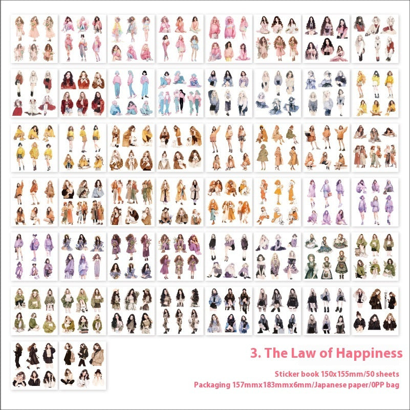 Human Flavor Series Japanese Paper Sticker Book