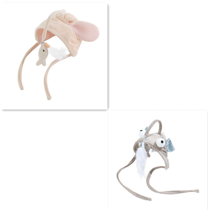 New Head Wearing Feather Funny Cat Stick Funny Cat Toy Stick Gray Big Eye Pet Toys Pet Products - 𝓢𝓱𝓸𝓹𝓵𝓮𝓬𝔂