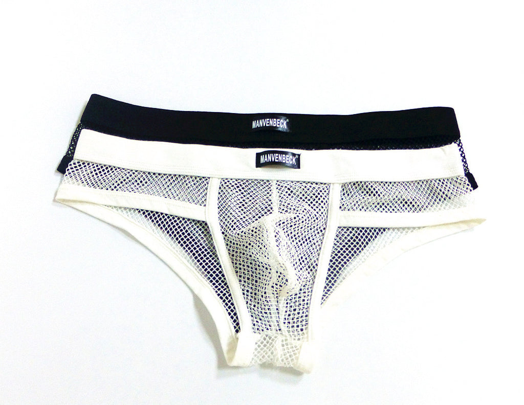 Men's Underwear Transparent Mesh Briefs Low Waist Convex Design Underwear Men - 𝓢𝓱𝓸𝓹𝓵𝓮𝓬𝔂