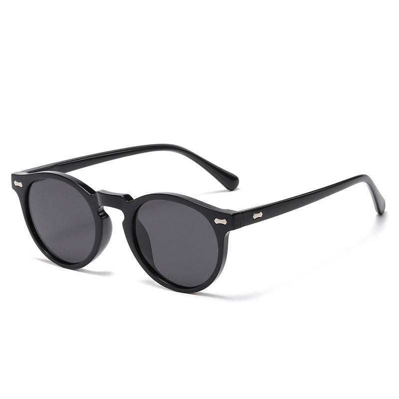 Literary retro round Japanese and Korean fashionable rice nail sunglasses - 𝓢𝓱𝓸𝓹𝓵𝓮𝓬𝔂