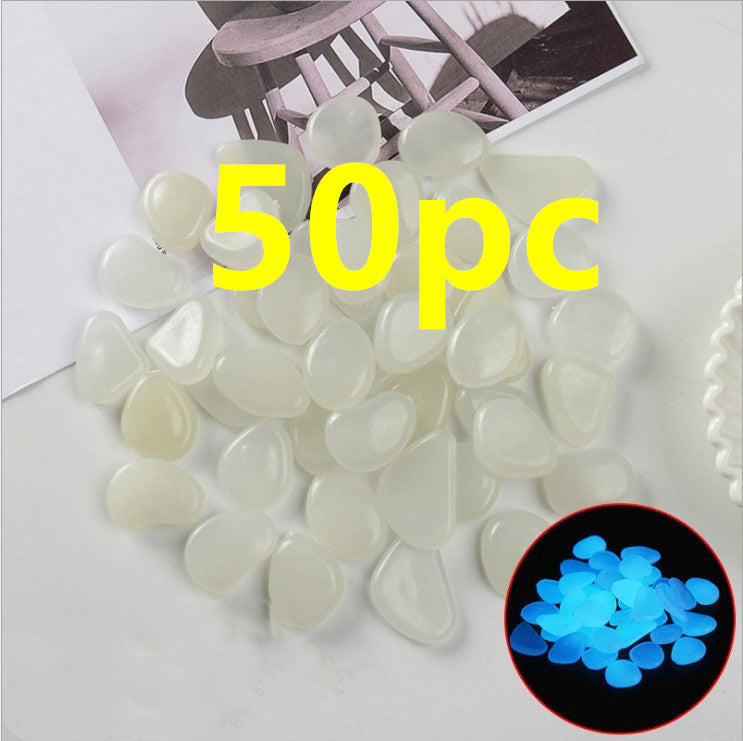 Luminous Stones Fluorescent Aquarium Pebbles Fish Tank Garden Luminous Stones