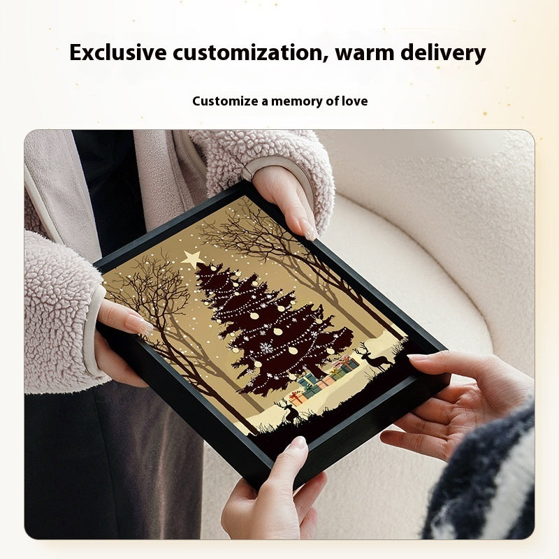 2024 New Luminous Speaker Christmas Tree Painting Bluetooth Speaker Desktop Ornament Gift Light And Shadow Art Lighting - 𝓢𝓱𝓸𝓹𝓵𝓮𝓬𝔂