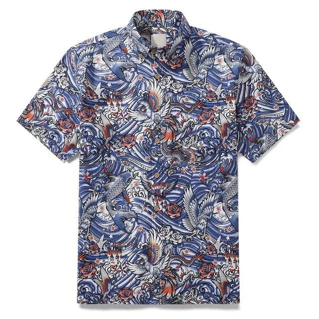New Men's Shirt Hawaiian Tropical Style Animal Alohacamisha Style Street Digital Printing - 𝓢𝓱𝓸𝓹𝓵𝓮𝓬𝔂