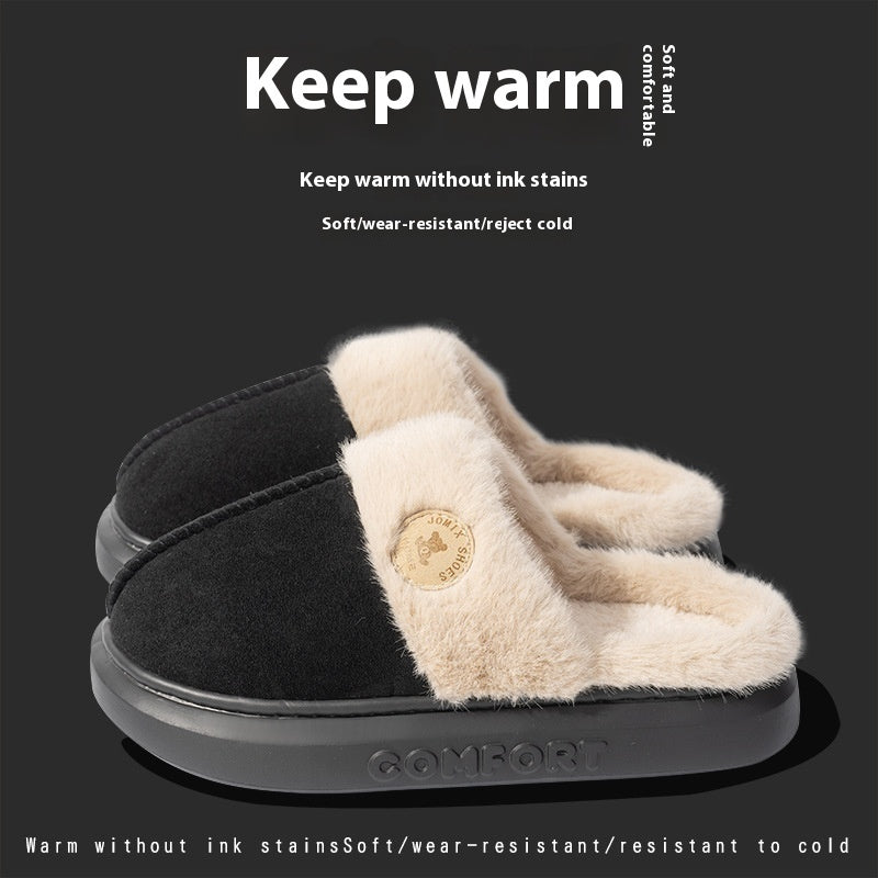 New Plush Slippers For Women Men Winter Warm Home Slipper Indoor Thick-soled Fleece Shoes - 𝓢𝓱𝓸𝓹𝓵𝓮𝓬𝔂