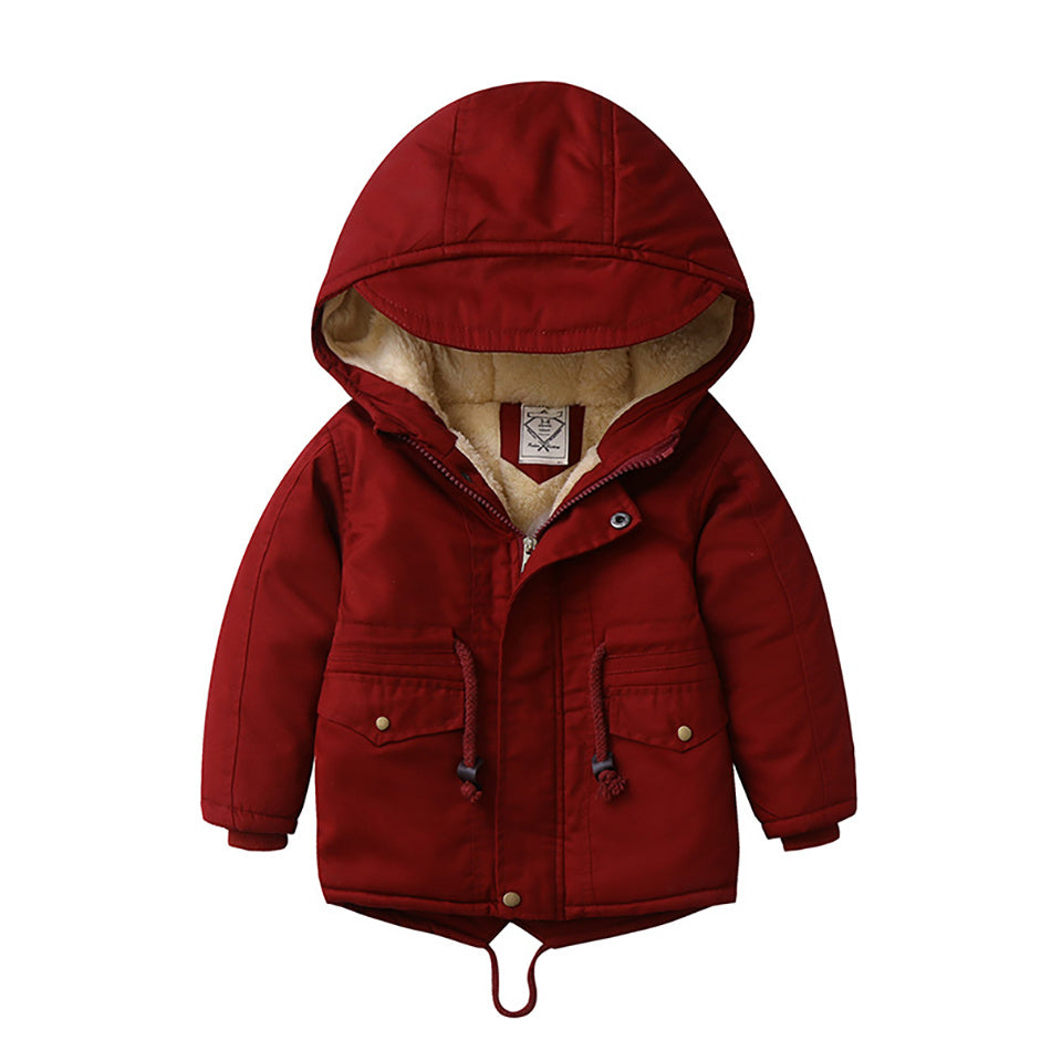 LM 6035 Europe And American Wind Boy's Coat And Cashmere Boy's Windcoat For Autumn And Winter Children's Clothes - 𝓢𝓱𝓸𝓹𝓵𝓮𝓬𝔂