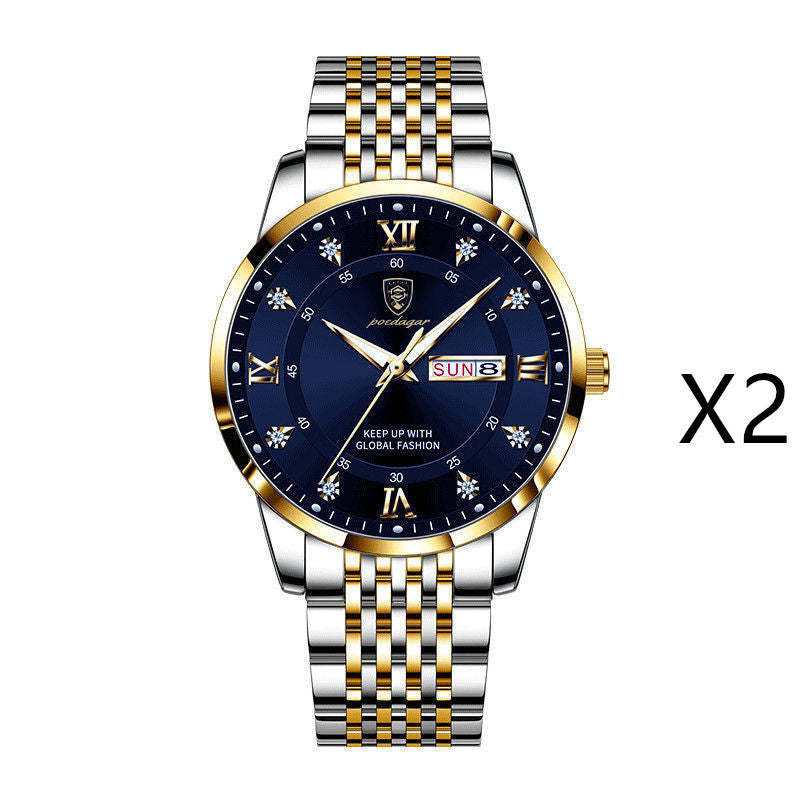 New Men's Watch Waterproof Luminous Calendar - 𝓢𝓱𝓸𝓹𝓵𝓮𝓬𝔂