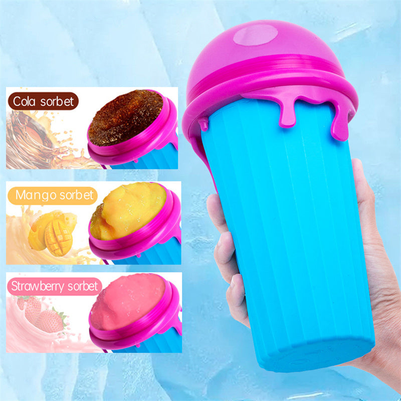 500ml Large Capacity Slushy Cup Summer Squeeze Homemade Juice Water Bottle Quick-Frozen Smoothie Sand Cup Pinch Fast Cooling Magic Ice Cream Slushy Maker Beker Kitchen Gadgets - 𝓢𝓱𝓸𝓹𝓵𝓮𝓬𝔂