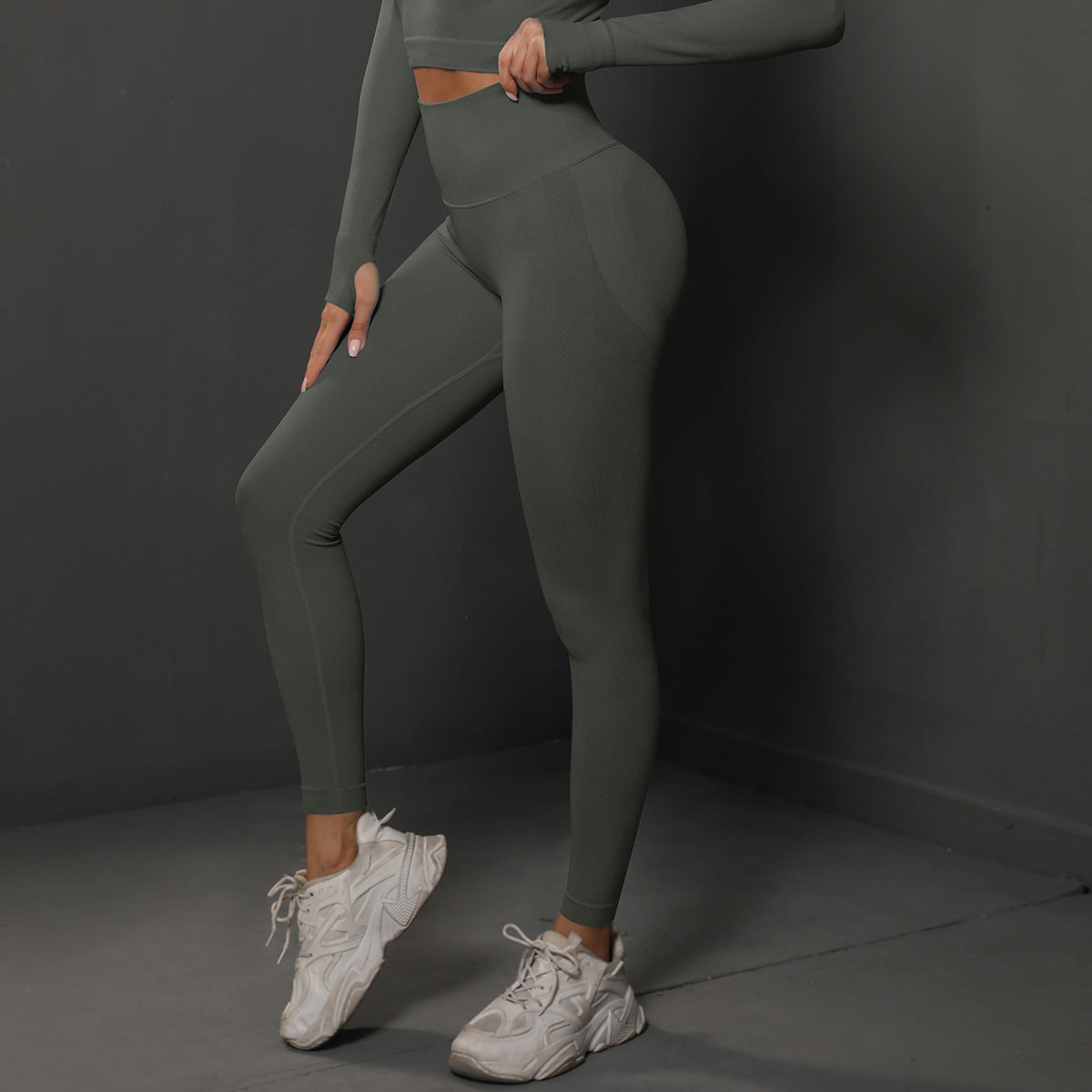 High Waist Seamless Yoga Pants Women's Solid Color Full Length Leggings Fitness Hip Up Running Sport Gym Legging Outfits - 𝓢𝓱𝓸𝓹𝓵𝓮𝓬𝔂