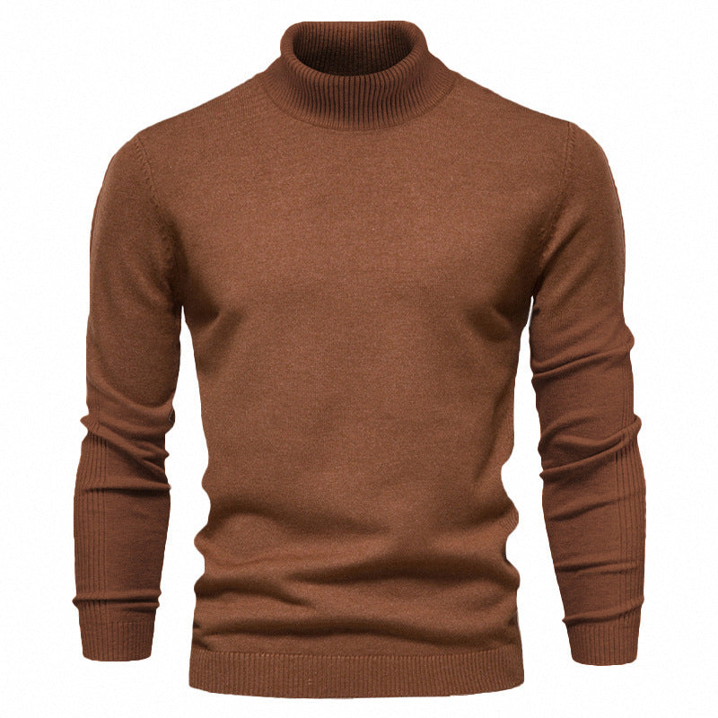 Men's Solid Color Slim Pullover Turtleneck Sweater Winter Casual Tops Clothing - 𝓢𝓱𝓸𝓹𝓵𝓮𝓬𝔂