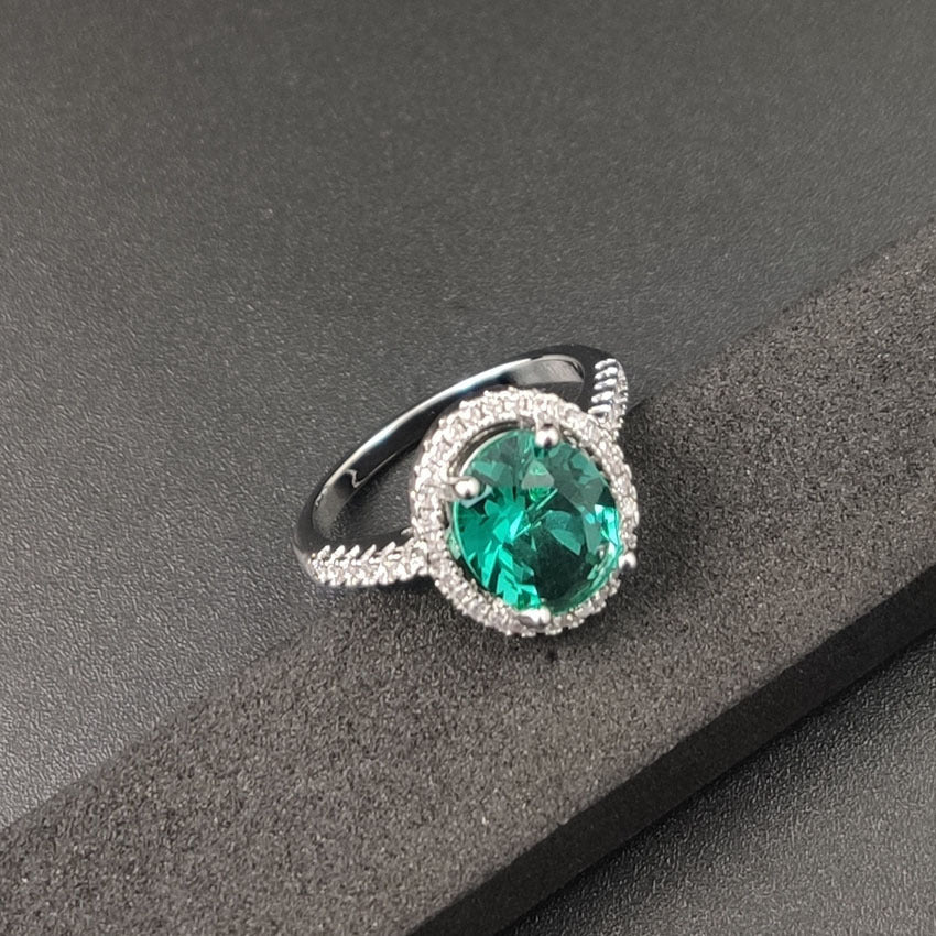 Luxury Zircon Round Ring Full Of Diamonds Ring Engagement Wedding First Ornament - 𝓢𝓱𝓸𝓹𝓵𝓮𝓬𝔂