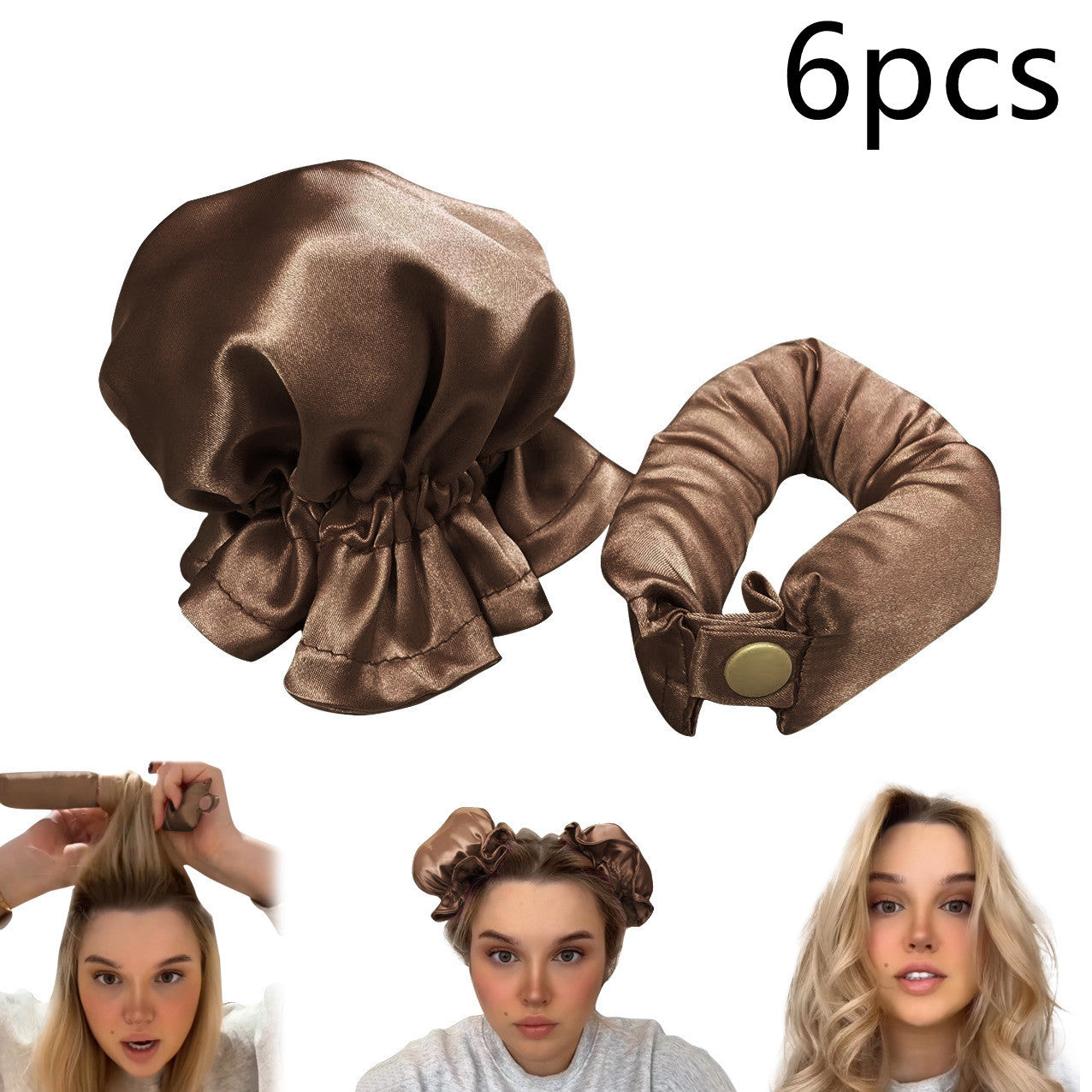 New Heatless Curl Stick With Cloth Cover Cute Ball Head Hair Curler Headband Hair Rollers Wave Form Curling Rod Hair Style Tools Gadgets - 𝓢𝓱𝓸𝓹𝓵𝓮𝓬𝔂