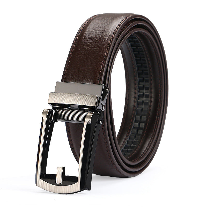 Two-layer Cowhide Fake Needle Automatic Buckle Men's Special Belt - 𝓢𝓱𝓸𝓹𝓵𝓮𝓬𝔂