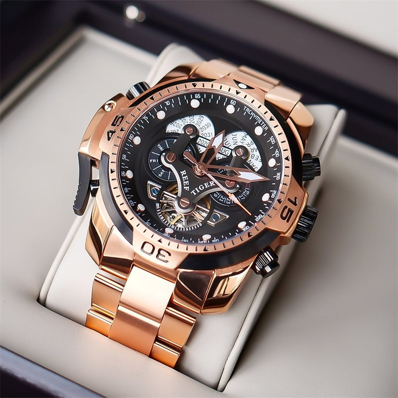 Men's Mechanical Watch Large Dial Waterproof Strong Luminous - 𝓢𝓱𝓸𝓹𝓵𝓮𝓬𝔂