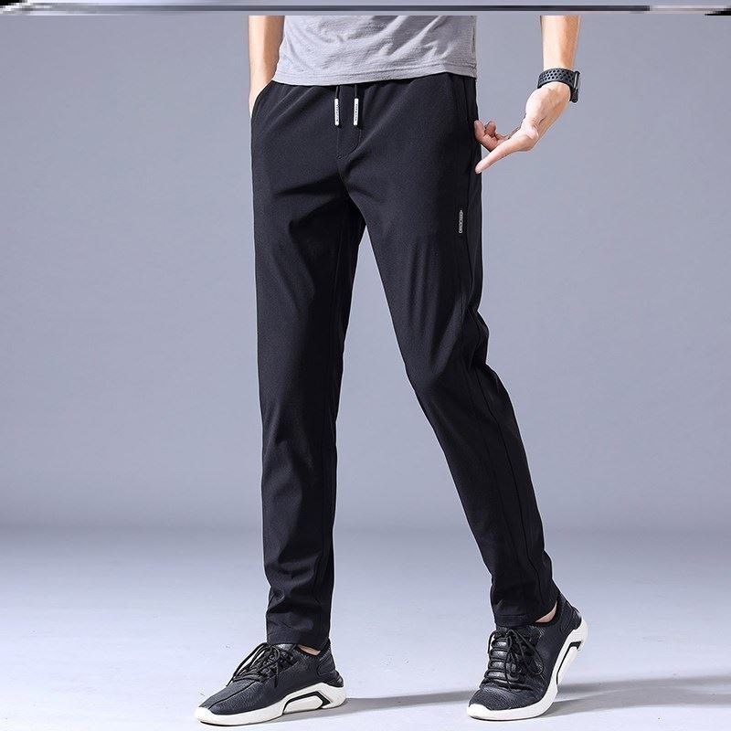 Drawstring Trousers Thin Casual Pants Korean Version Loose Straight Sweatpants Mens Clothing - 𝓢𝓱𝓸𝓹𝓵𝓮𝓬𝔂