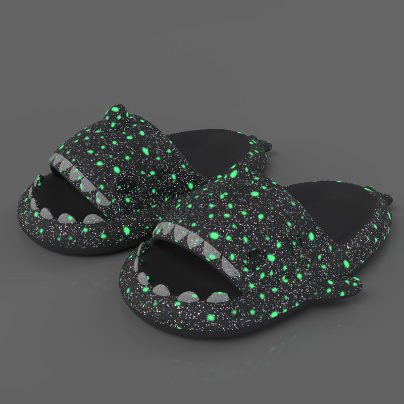 Shark Slippers With Starry Night Light Design Bathroom Slippers Couple House Shoes For Women - 𝓢𝓱𝓸𝓹𝓵𝓮𝓬𝔂