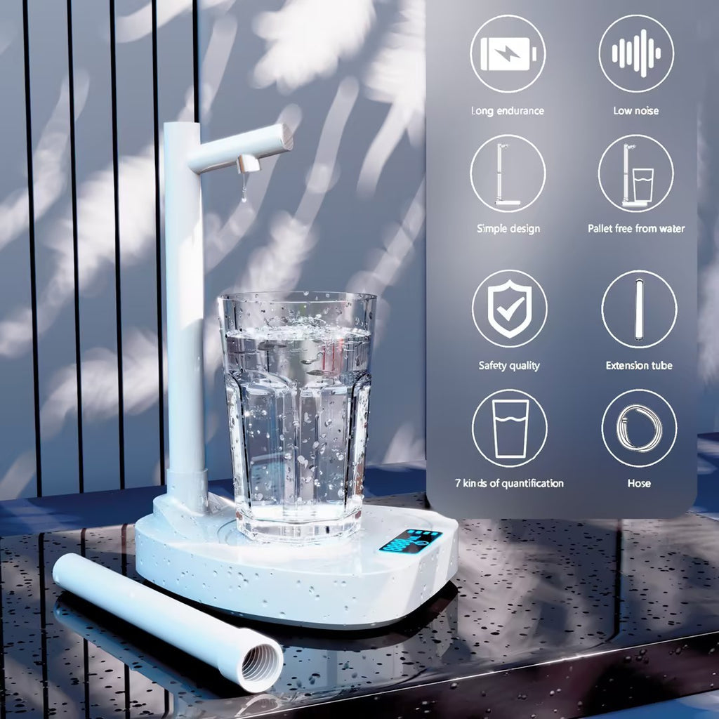 Added Extension Tupe Water Dispenser Automatic Water Bottle Desktop Rechargeable Water Dispenser With Stand - 𝓢𝓱𝓸𝓹𝓵𝓮𝓬𝔂