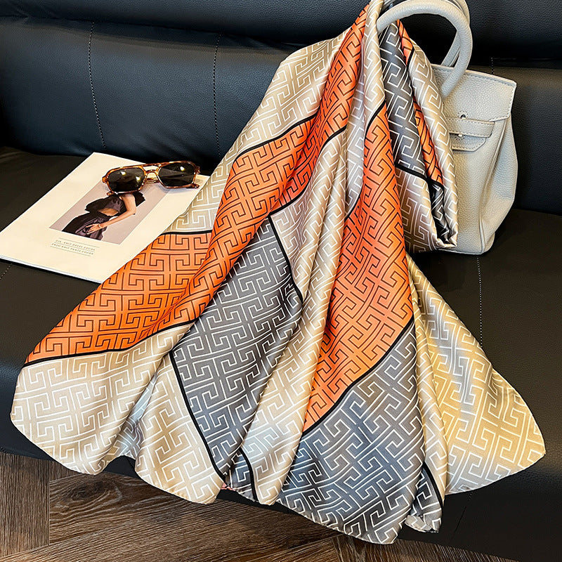 Elegant Emulation Silk Scarf Women's Spring And Summer Sun Protection Long - 𝓢𝓱𝓸𝓹𝓵𝓮𝓬𝔂