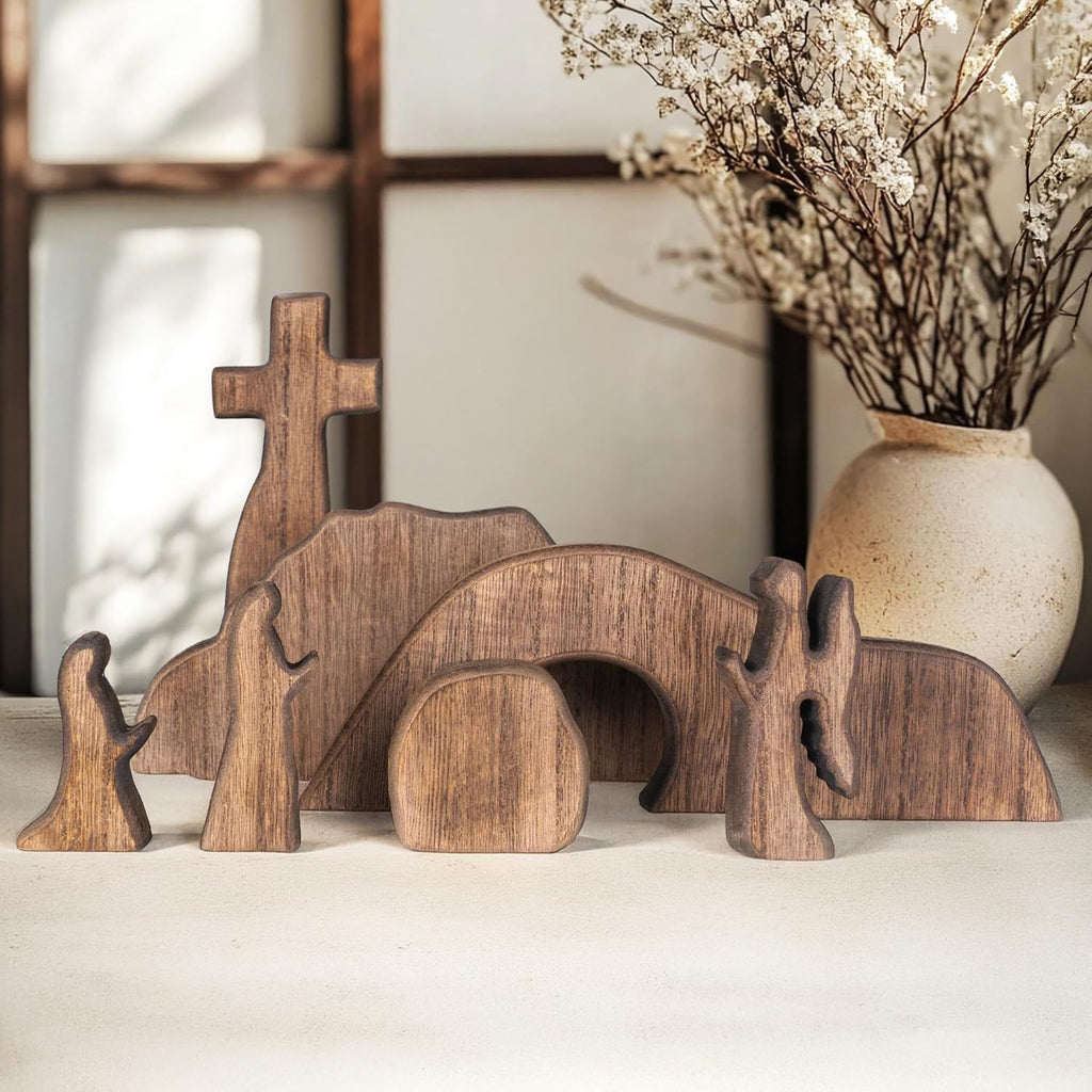 Cross Easter Site Wooden Decorative Desktop Ornaments - 𝓢𝓱𝓸𝓹𝓵𝓮𝓬𝔂