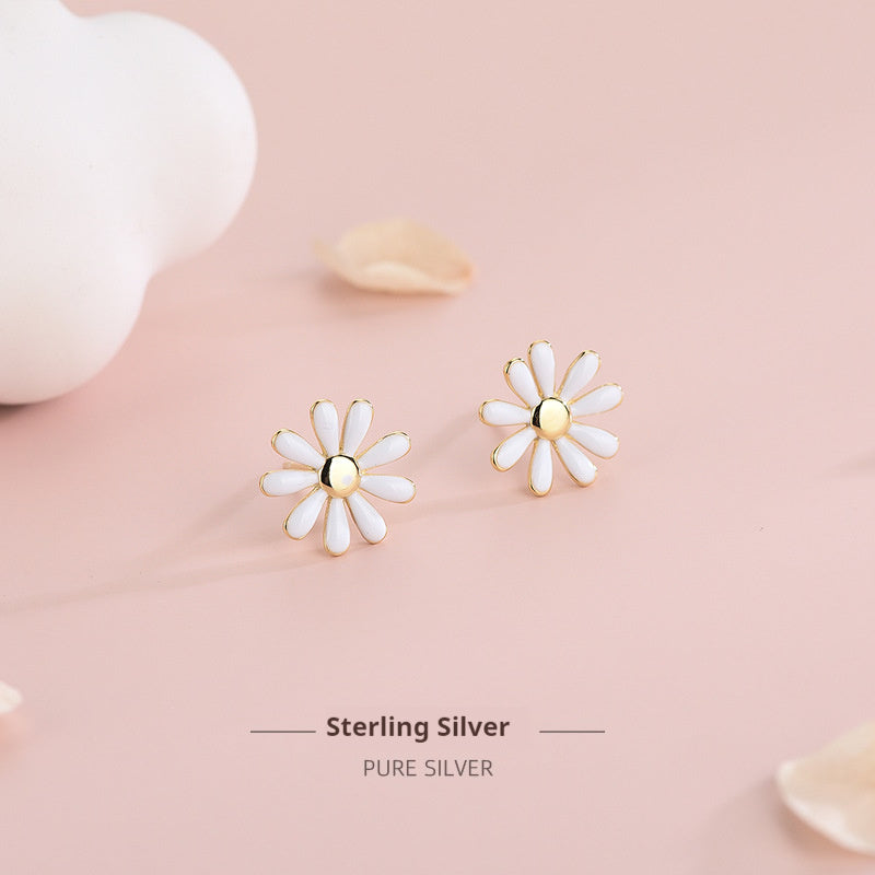 S925 Sterling Silver Sweet Daisies Stud Earrings - 𝓢𝓱𝓸𝓹𝓵𝓮𝓬𝔂