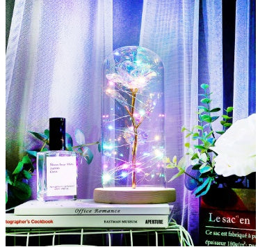 Enchanted Forever Rose Flower in Glass LED Light Christmas Decoration - 𝓢𝓱𝓸𝓹𝓵𝓮𝓬𝔂