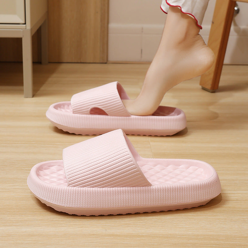 Summer EVA Slippers Solid Color Rhombus Stripe Anti-slip Slippers New Women's Home Shoes - 𝓢𝓱𝓸𝓹𝓵𝓮𝓬𝔂