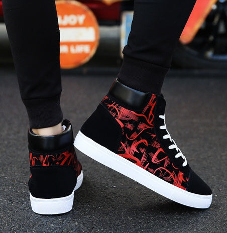 Spring high top shoes Korean Edition men''s shoes - 𝓢𝓱𝓸𝓹𝓵𝓮𝓬𝔂