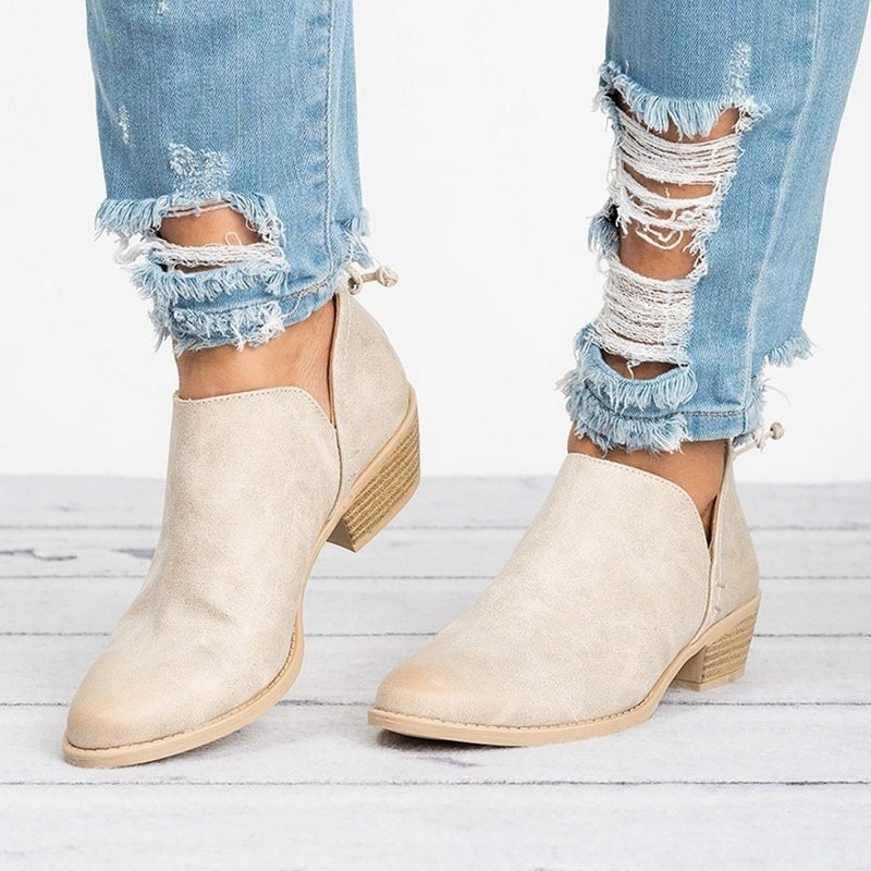 Autumn Women Shoes Retro High Heel Ankle Boots - 𝓢𝓱𝓸𝓹𝓵𝓮𝓬𝔂