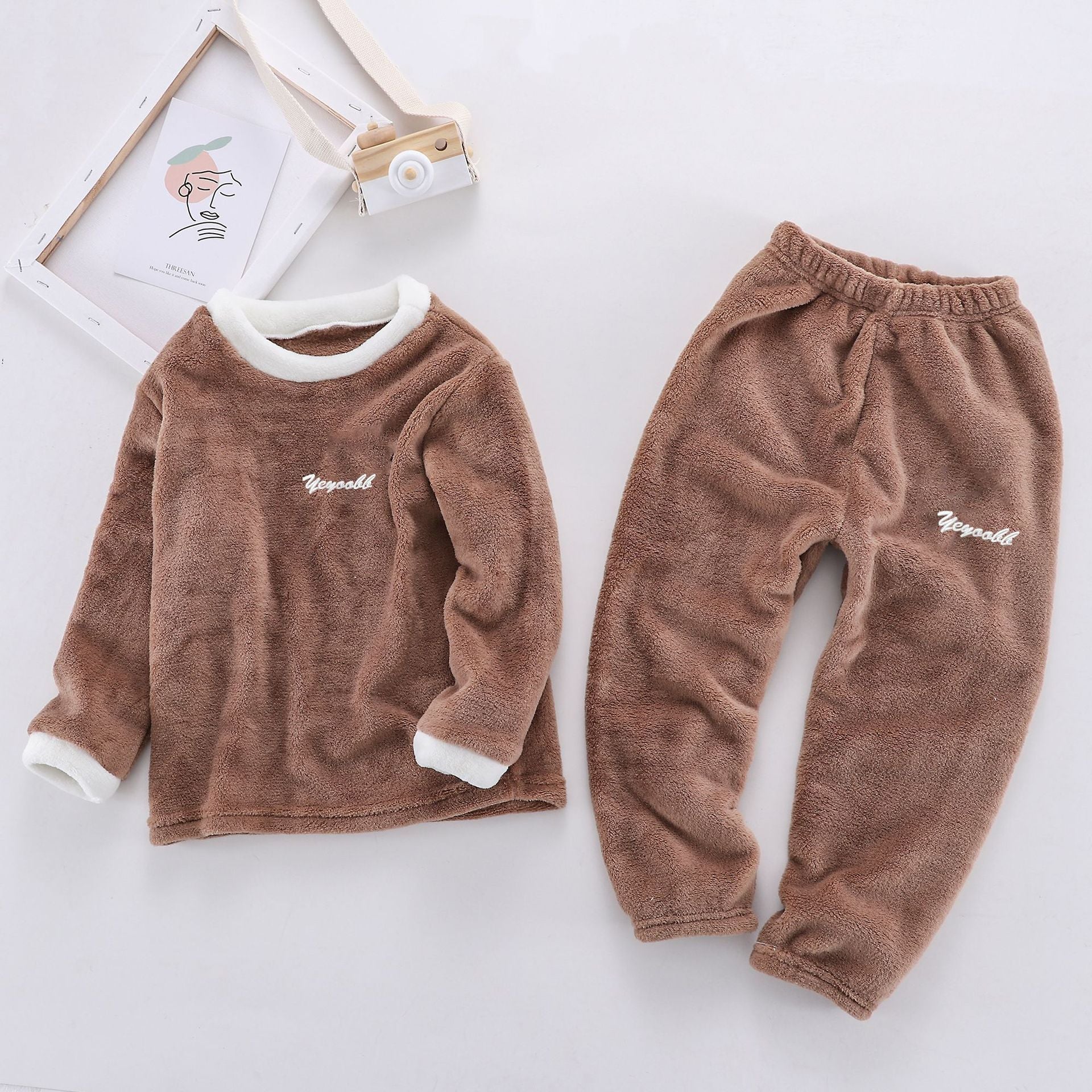 Children's Suits Autumn And Winter Velvet Men And Women - 𝓢𝓱𝓸𝓹𝓵𝓮𝓬𝔂