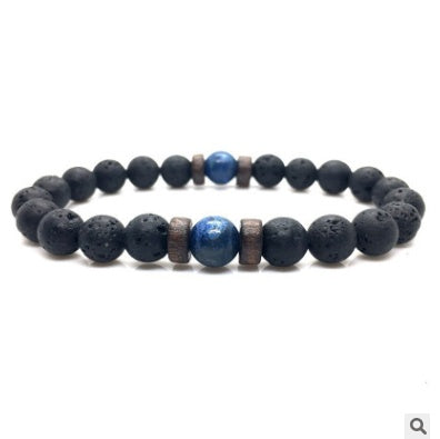 Personality Men's Black Volcanic Stone Bracelet - 𝓢𝓱𝓸𝓹𝓵𝓮𝓬𝔂