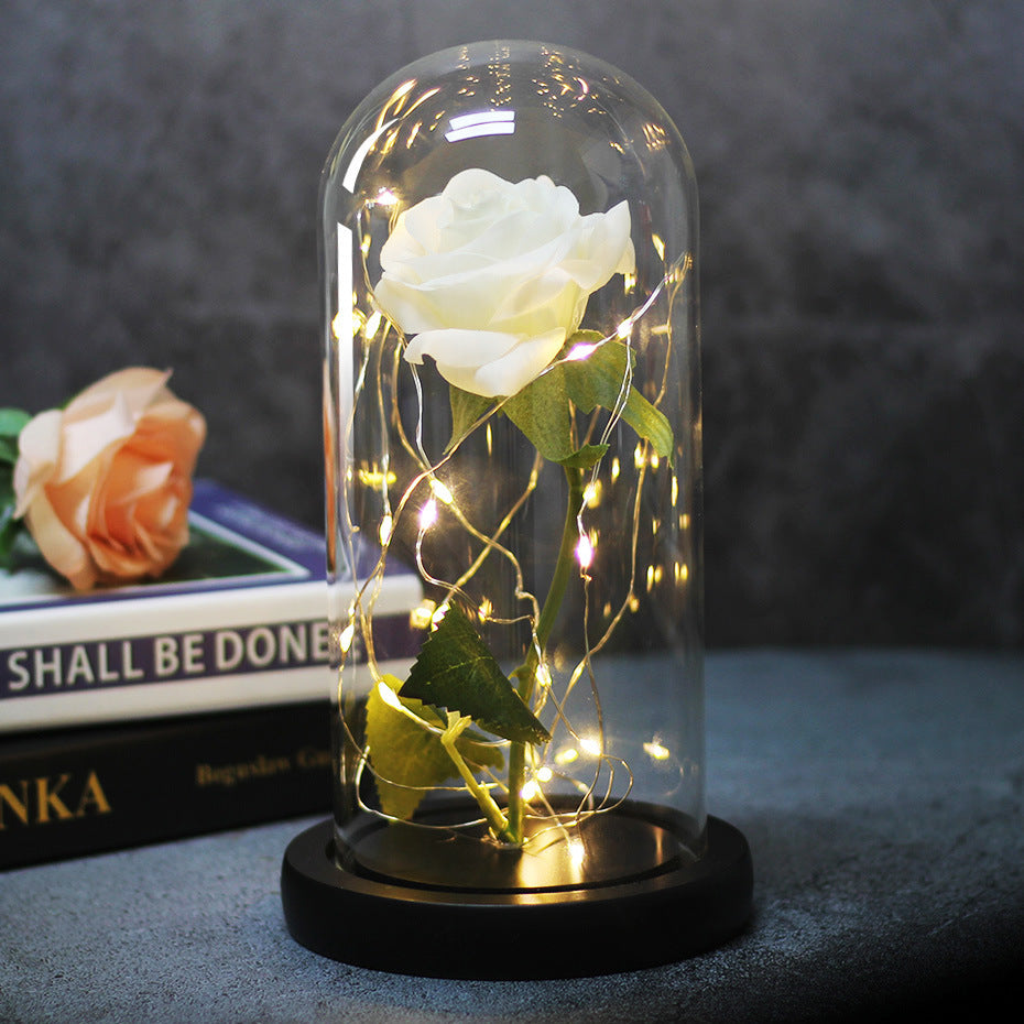 Enchanted Forever Rose Flower in Glass LED Light Christmas Decoration - 𝓢𝓱𝓸𝓹𝓵𝓮𝓬𝔂