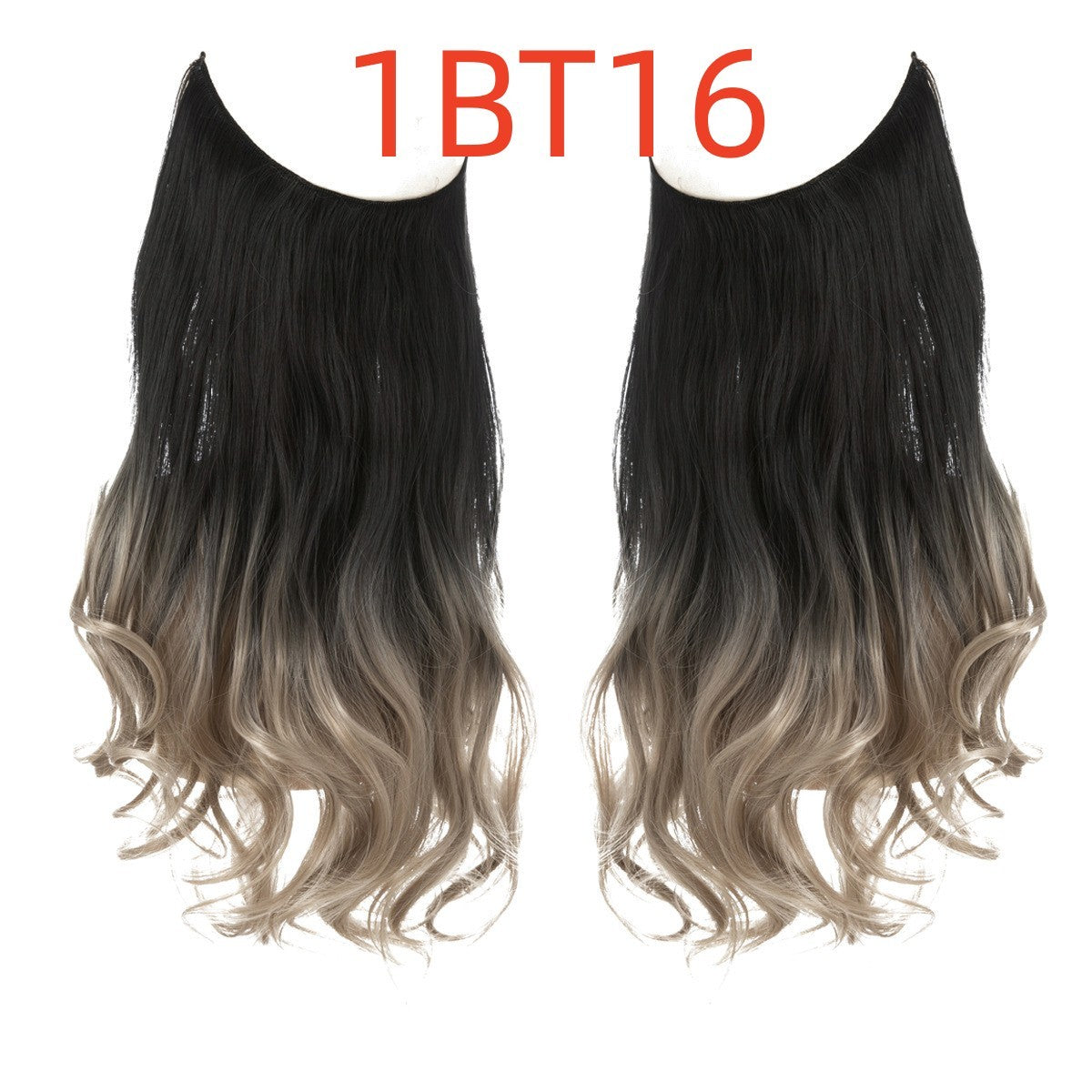 Wig Female Fish Line Type Long Curly Hair Chemical Fiber Extension Piece Matte High Temperature Silk Fish Silk Thread Wig Piece - 𝓢𝓱𝓸𝓹𝓵𝓮𝓬𝔂