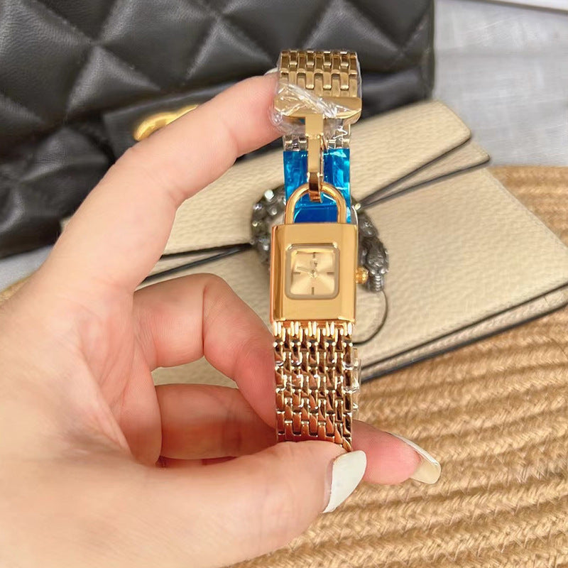 Lock Head Fashion Steel Watch Female Small Dial - 𝓢𝓱𝓸𝓹𝓵𝓮𝓬𝔂