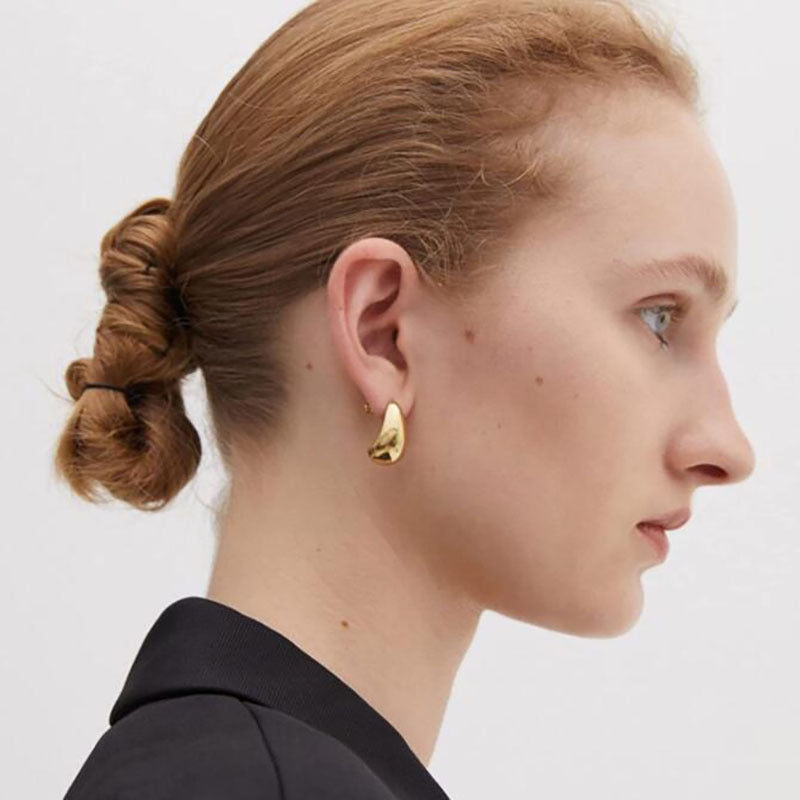 Metal Water Drop Earrings With A Sense Of Niche Luxury - 𝓢𝓱𝓸𝓹𝓵𝓮𝓬𝔂