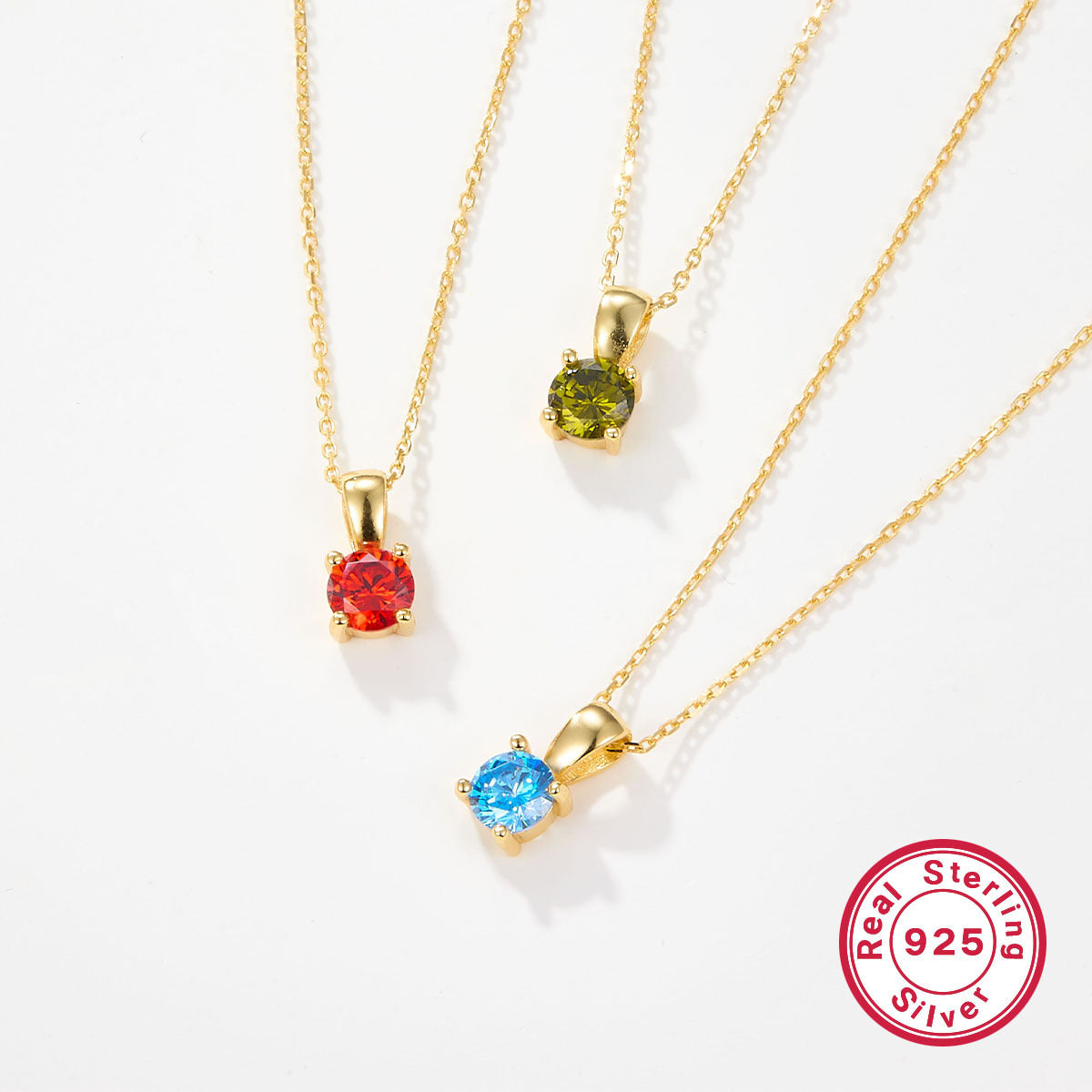 925 Sterling Silver December Birthday Stone Necklace Niche Senior Female - 𝓢𝓱𝓸𝓹𝓵𝓮𝓬𝔂