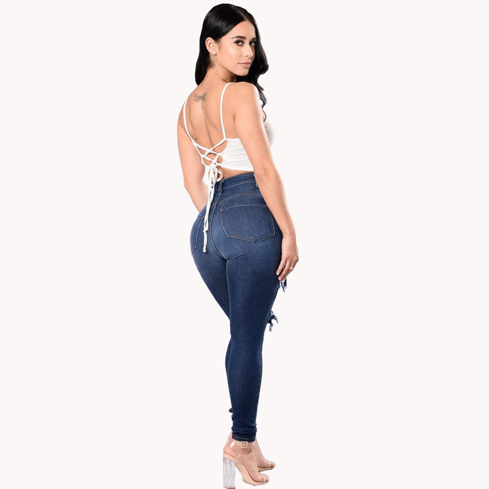 Women's ripped jeans pants - 𝓢𝓱𝓸𝓹𝓵𝓮𝓬𝔂