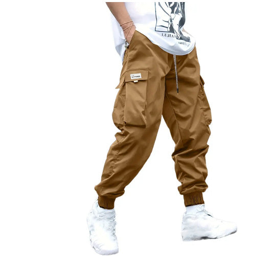 Multi-pocket Cargo Pants Men's Casual Hip-Hop Drawstring Trousers Outdoor Streetwear Sports Pant - 𝓢𝓱𝓸𝓹𝓵𝓮𝓬𝔂