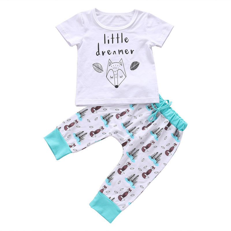 Newborn Baby Clothes Set T-shirt Tops Pants Little Boys and Girls Outfits - 𝓢𝓱𝓸𝓹𝓵𝓮𝓬𝔂