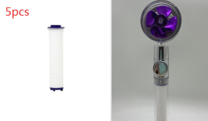 Shower Head Water Saving Flow 360 Degrees Rotating With Small Fan ABS Rain High Pressure Spray Nozzle Bathroom Accessories - 𝓢𝓱𝓸𝓹𝓵𝓮𝓬𝔂