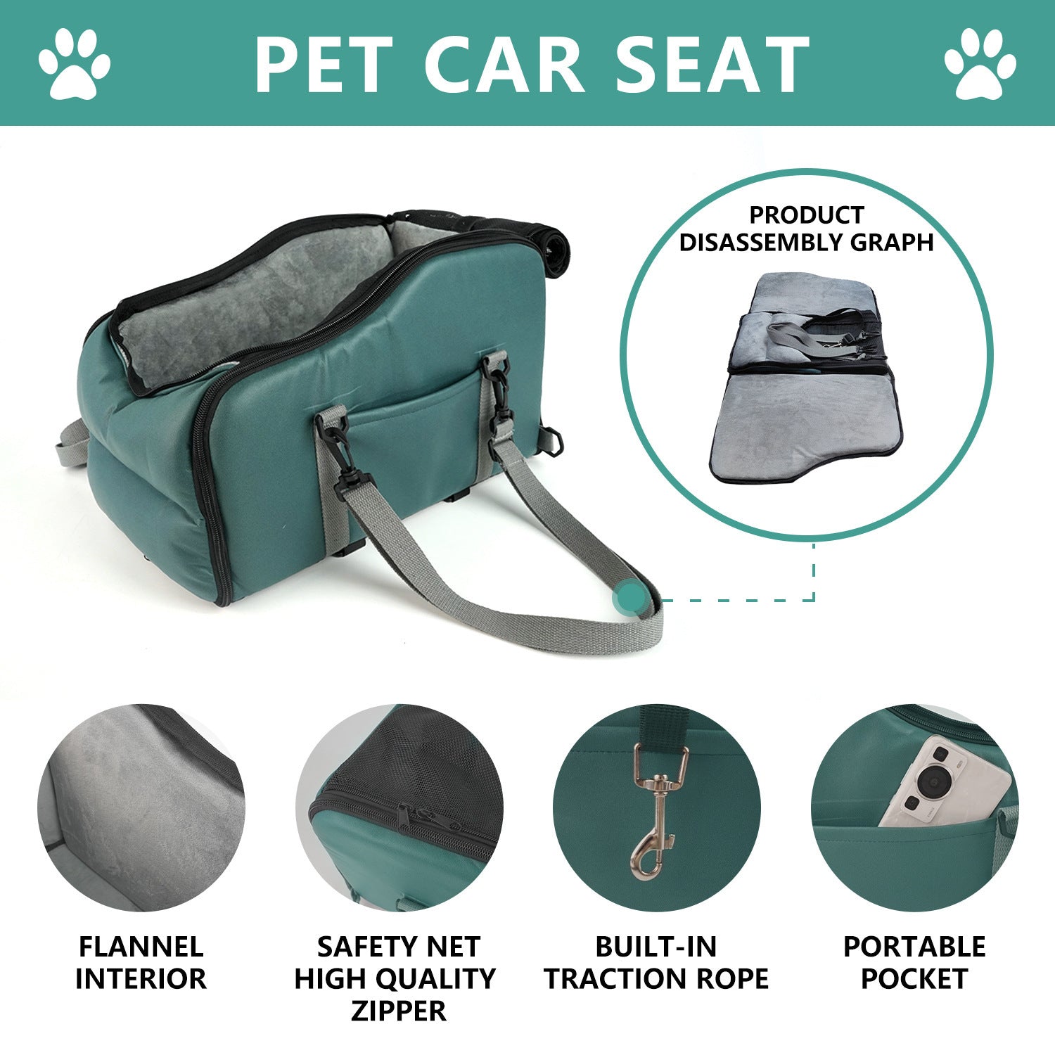 Removable And Washable Car Kennel Portable Car Pet Mat - 𝓢𝓱𝓸𝓹𝓵𝓮𝓬𝔂
