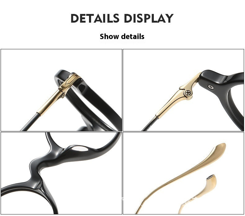 Sheet Metal Eyeglass Frame Fashion Retro Small Face With Myopic Glasses Option Pure Titanium Glasses Rim Men - 𝓢𝓱𝓸𝓹𝓵𝓮𝓬𝔂