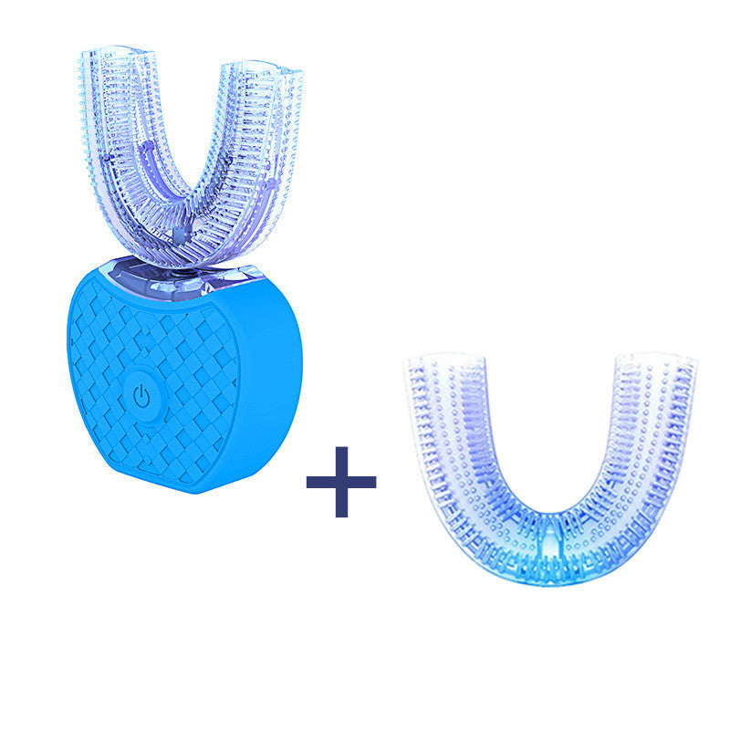 360 Degrees Intelligent Automatic Electric  Toothbrush Waterproof U Type Tooth Brush Whitening Blue Light USB Charging - 𝓢𝓱𝓸𝓹𝓵𝓮𝓬𝔂