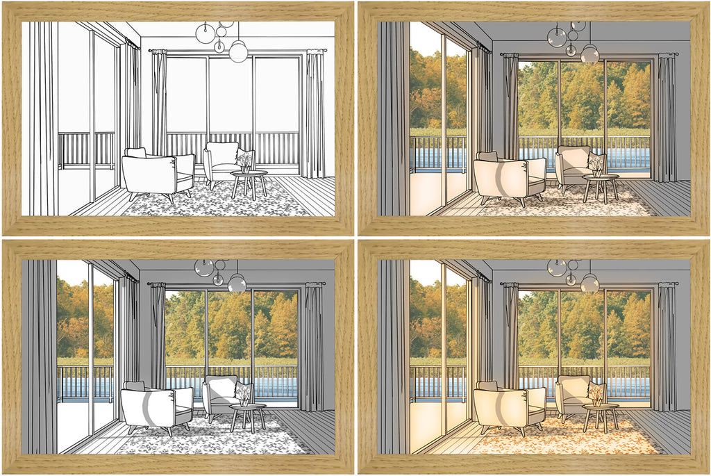 Illuminated Picture LED Decorative Light Painting Bedside Picture Style Creative Modern Simulate Sunshine Drawing Night Light Gift - 𝓢𝓱𝓸𝓹𝓵𝓮𝓬𝔂